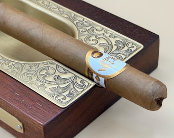 Retro Vintage Cigar Ashtray Man Cave Decor Cigar Accessory Luxury Smoking Accessory Gift for Dad Cigar Lover Groomsmen Gift for Men