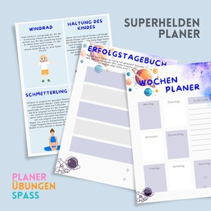 Planificador de superhéroes: paquete de organización y actividades para niños neurodivergentes en edad escolar primaria