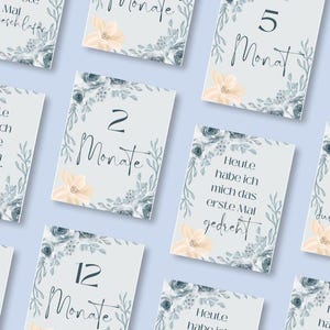 Baby Milestone Cards PDF-extensie – 14 kaarten om te downloaden en af te drukken Prachtige herinneringen aan de eerste momenten van uw baby