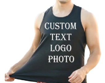 Custom Text Tank Top for Men, Women, Personalized Tank