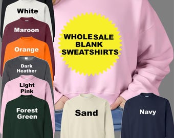 Blank Gildan Unisex Sweatshirts for DTF and Embroidery
