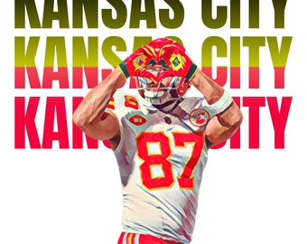 Travis Kelce-Heart Hands-87-png-jpg-pdf-Digital File Only-Swelce-KC-Playoffs-Football-AFC Champs-Kansas City Chiefs Digital File PNG