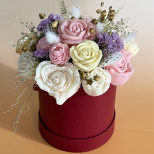 Kerzenstrauß, Blumengeschenk, handgefertigte Sojawachskerzen, Wohnkultur