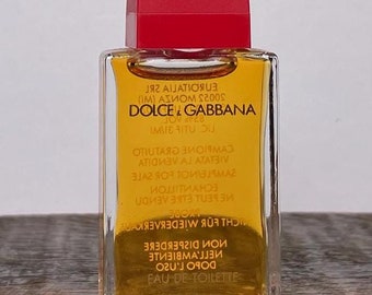 Vintage Dolce Gabbana Eau De Toilette Miniatura 5 ml / 0,16 fl. onz. / 1990