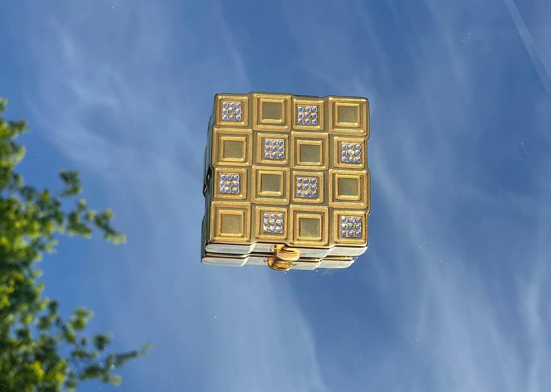 Shimmering Squares Estée Lauder Compact Mirror | 1998 - Etsy