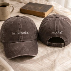 Broderad hallucinerande basebollkeps, AI Meme Streetwear