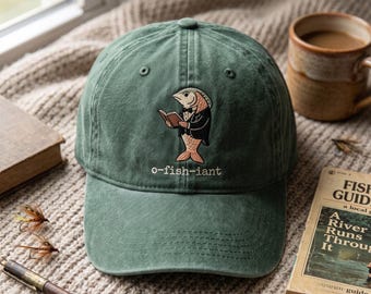 Embroidered Funny Officiant Fishing Hat, O-fish-iant Wedding Minister Cap, Legalizer of Love Gift