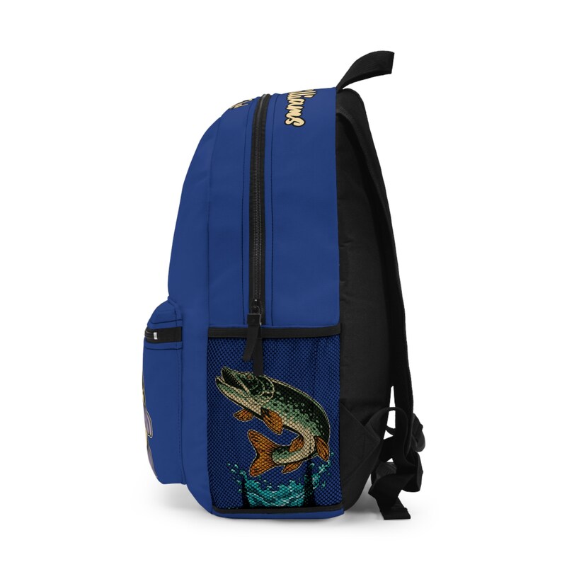 Fisherman Fathers Day Custom Backpack, Fishing Travel Bag Let Him Hook ...