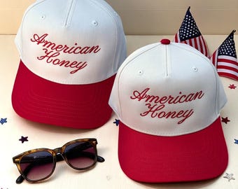 American Honey Trucker Hat: 4th of July Embroidered Snapback