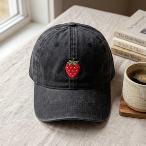 Strawberry Baseball Cap - Etsy