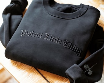 Fourth Wing Embroidered Sweatshirt: Dragon Sleeve, Book Lover Gift
