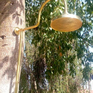 Robinet de douche en laiton avec pommeau de douche - Système de douche à effet pluie fait main