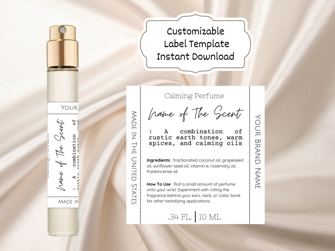 10 ML Roller Bottle Label Template 10 ML Spray Bottle Label Etsy