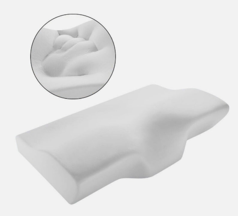 Memory Foam Pillow Contour Neck Support Sleeping Pillow Etsy