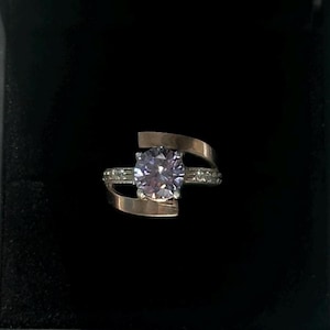 Vintage sterling silver ring with purple amethyst, Ukrainian silver jewelry vintage silver Ring with stone, Size 4,5 US