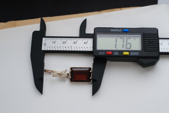 Vintage Large Silver Tone Rectangle Earrings with… - image 9