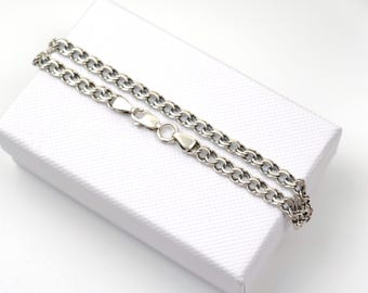 Vintage sterlingsilverarmband med bysantinsk väv, Bismarckvävt armband, längd 8,2" 875 silver Garibaldi-kedjearmband