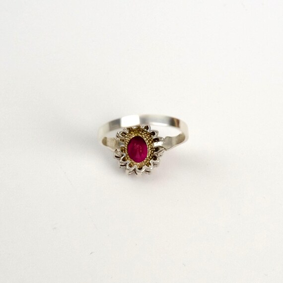 Vintage ruby ring, sterling silver ruby ring, Ukr… - image 6