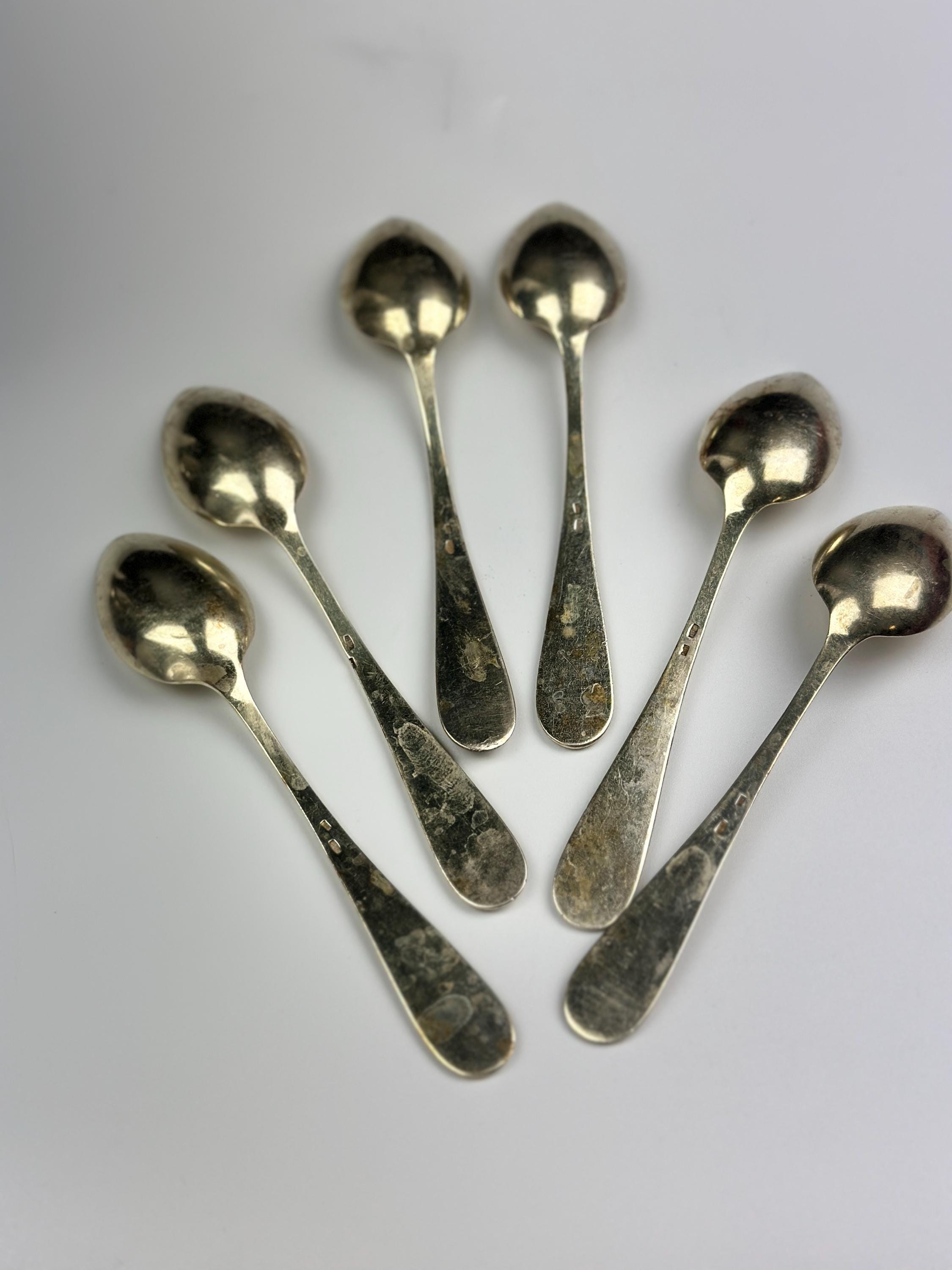 ヴィンテージソビエトスターリングシルバースプーンセット、星マーク