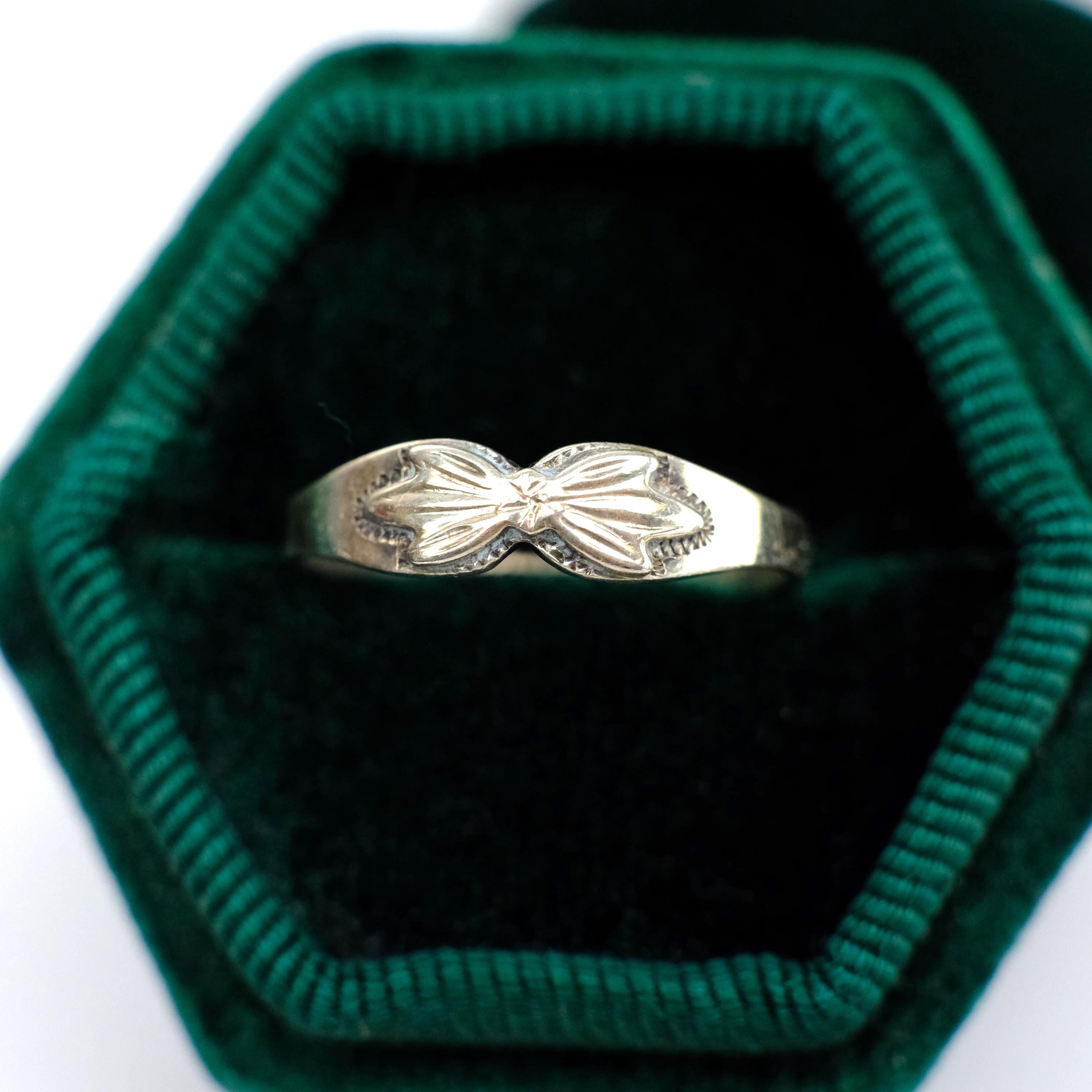 希少　ヴィンテージ　シルバー　925 アンティーク　アメリカ　ユーロ　バンド 70s Sterling Band - Etsy