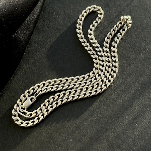 Vintage 925 Sterling Silver Wide Chain 0.14&quot; Width, Heavy 925 Sterling Silver 17g  Braided Chain