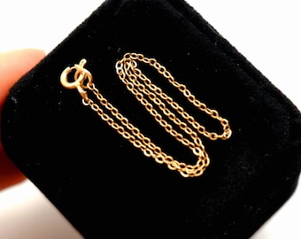 14K Massiv Gold Armband, Vintage Massiv Rose Gold 585 Armband, dünnes Damen Armband aus reinem Gold Goldarmband