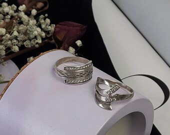 Bague Femme Vintage En Argent 925 - Taille 58, Pierre Zircon, Ukraine