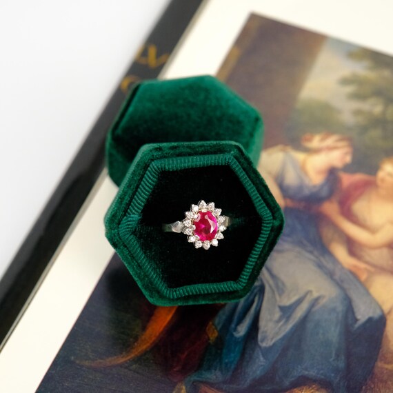 Vintage ruby ring, sterling silver ruby ring, Ukr… - image 4