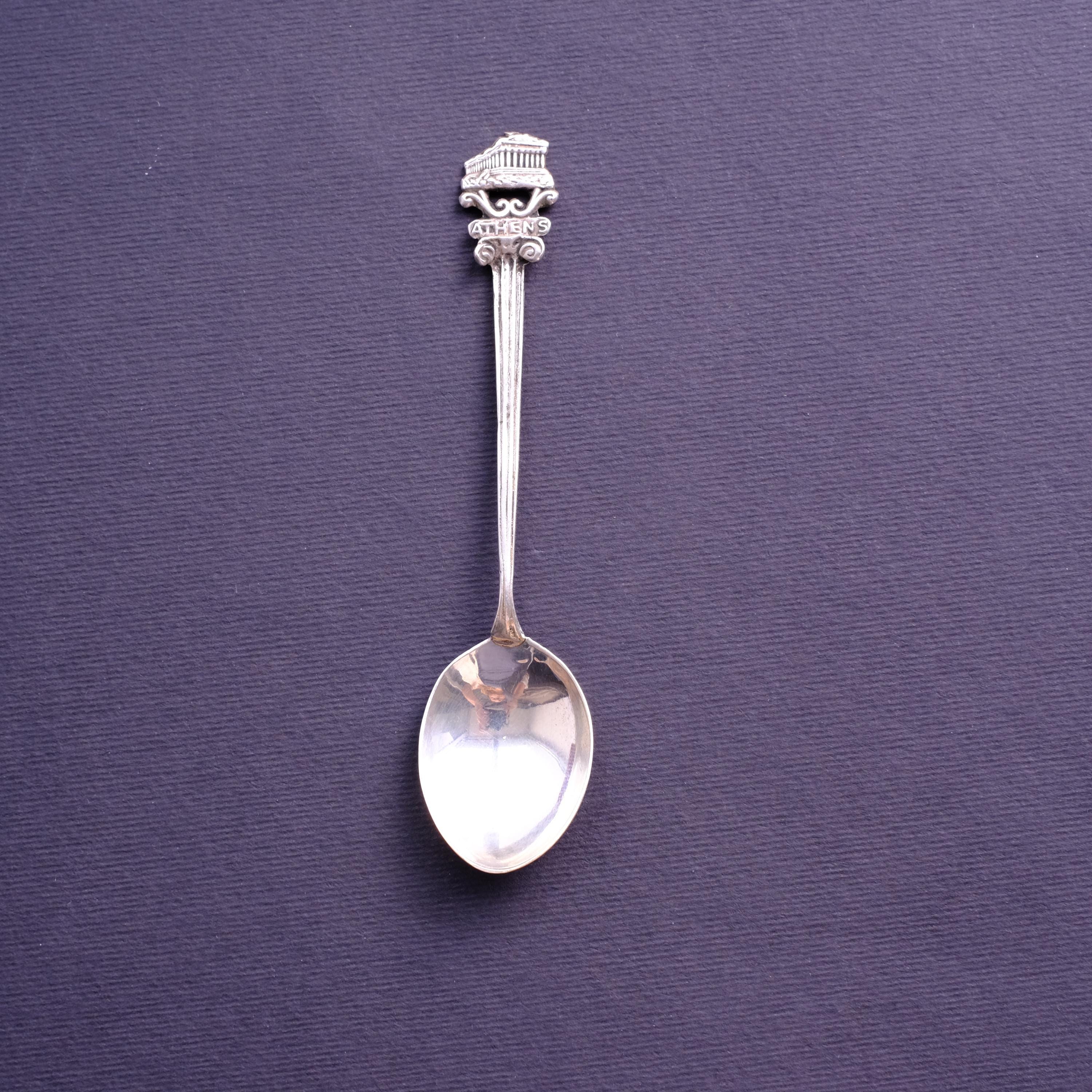 Vintage 835 Sterling Silver Souvenir Spoon: Crete & Athens - Etsy