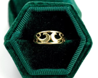 Antiker 14K Goldring, Österreich-Ungarn Massiv 580 Gold
