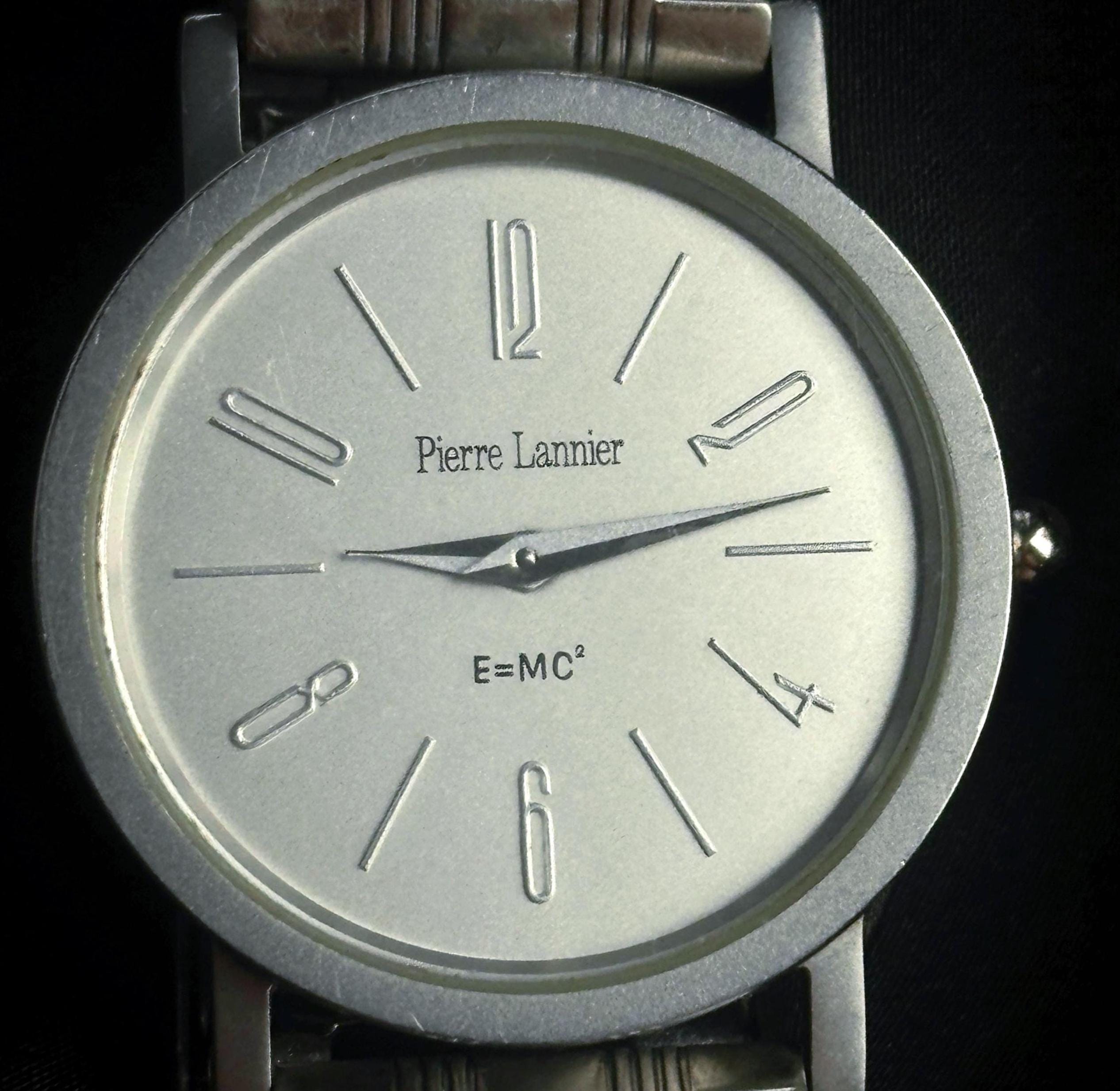 Pierre Lannier Einstein E=mc2 Vintage Watch: Swiss Made Stainless