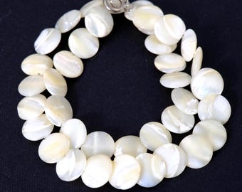 Vintage Art Deco Choker mit Natürlicher Perlmutt Muschel