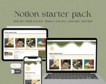 Notion Starter Pack for 2025 | Notion Template for Beginners | Studio Ghibli Notion Template | Life Planner & Habit Tracker