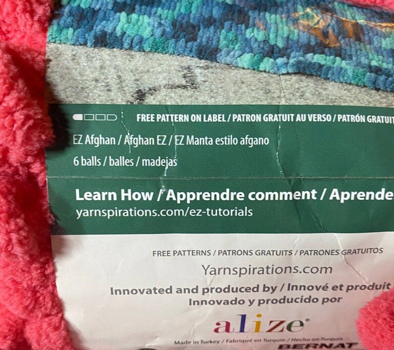 2 Skeins Bernat Alize Blanket EZ Candy Pink Loop Yarn 6.4 Oz Etsy