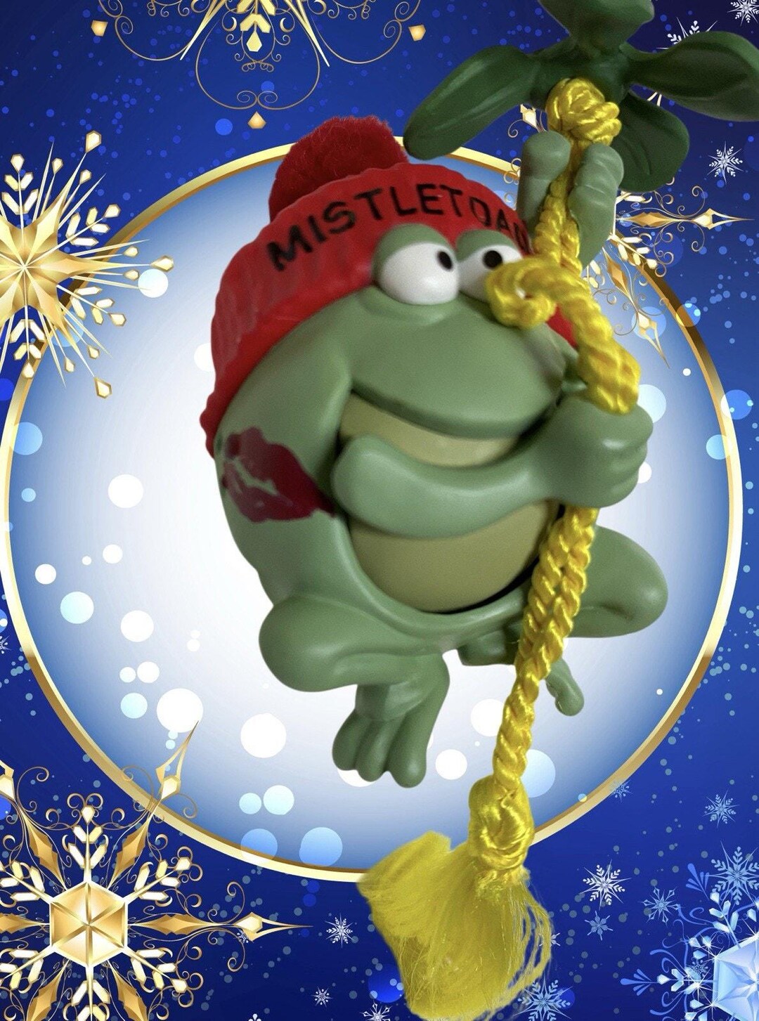 Mistletoad Vtg 1987 MISTLETOAD Hallmark Keepsake Christmas Ornament Pizzazz ...