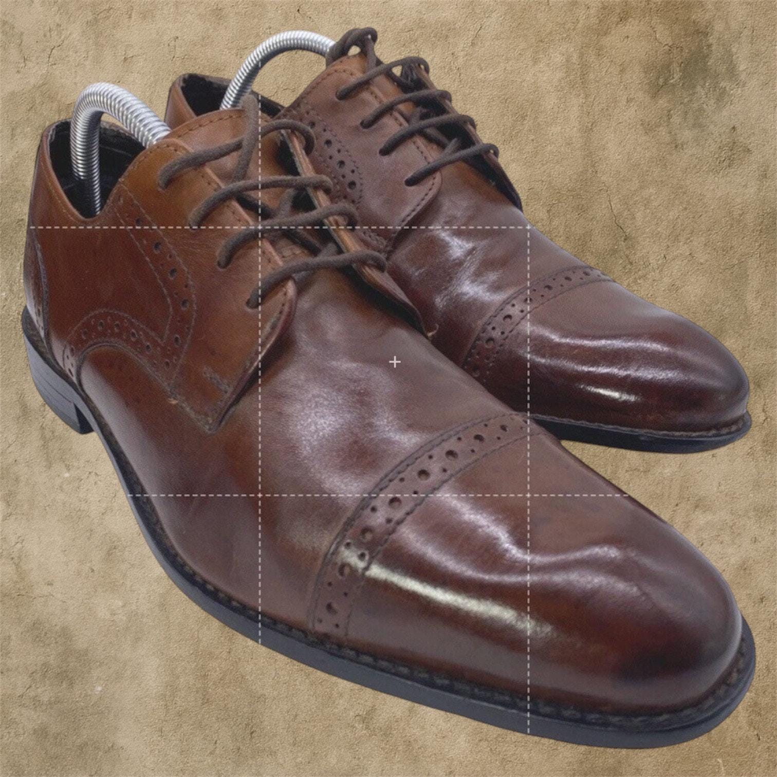 Stacy Adams Mens Derby Dress Shoes 8.5M Cream Crocodile Textured Leather Animal Print M Dress Shoes for Men for sale | eBay main image 2