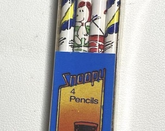 Vintage NOS Peanuts Snoopy Retro Pencils Pack Of 4 1958 Empire Pencil Company
