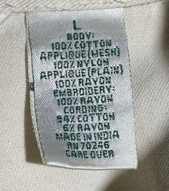 Lara Ashley Cream Denim Shell Button Closure Appl… - image 6