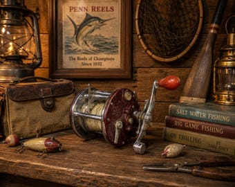 Vintage Penn Peer No 309 Level Wind Saltwater Fishing Reel Tested Made USA
