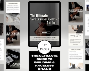 The Ultimate Faceless Digital Marketing Guide-Done for You Digital Product-Master Resell Right(MRR)-Private Label Right (PLR)-Passive Income