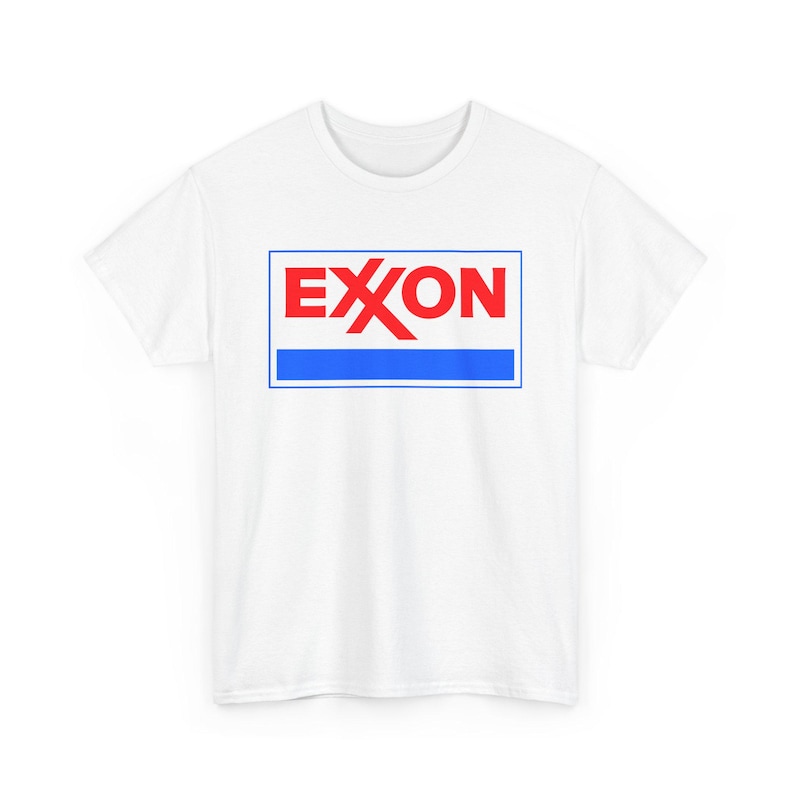 Retro Exxon Logo - Unisex Heavy Cotton T-shirt, Vintage Oil Brand Shirt ...