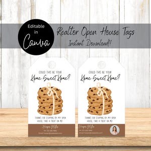 Printable Treat Tags for Open House, Realtor Open House Marketing, Real Estate Open House Printable, Open House Treat Tags, Realtor Print