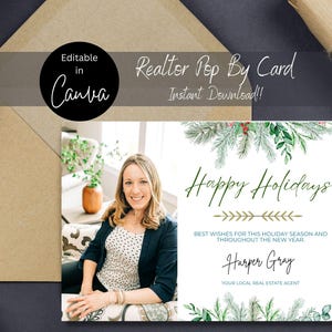 Realtor Holiday Card, Holiday Post Card for Real Estate Agents, Realtor Christmas Post Card, Real Estate Christmas Card, Realtor Christmas