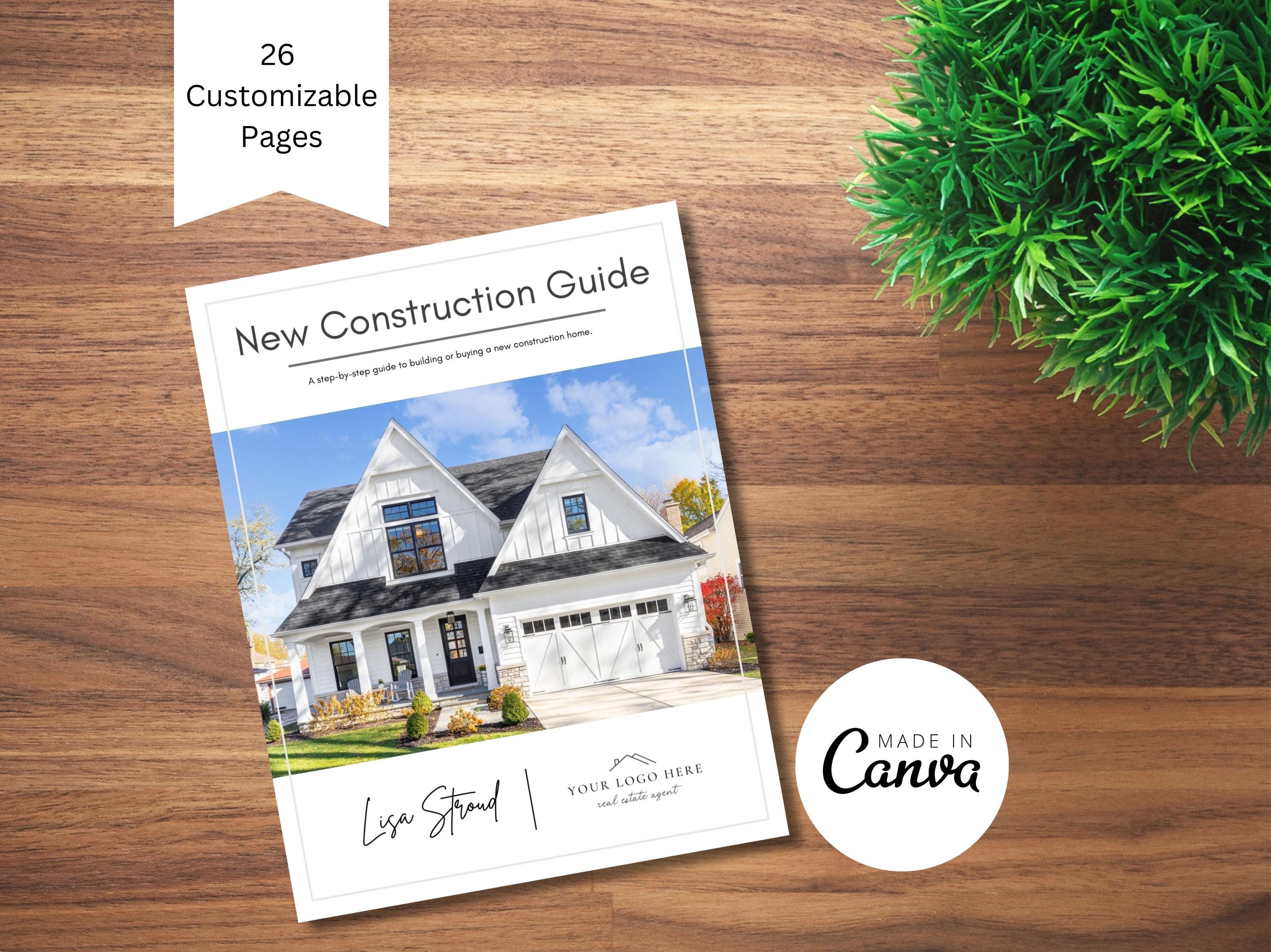 Real Estate New Construction Guide, Real Estate Home Buyers Guide, Real Estate Marketing, New Construction Home Buyers Guide, Builder