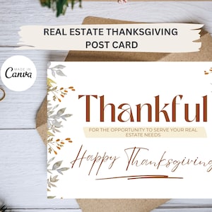 Thanksgiving Realtor Post Card, Thanksgiving Real Estate Post Card, Real Estate Fall Postcard, Thanksgiving Real Estate Pop By, Realtor Fall