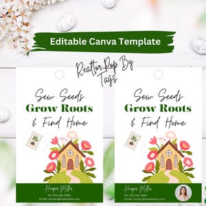 Realtor Seed Favor Printable, Real Estate Spring Pop By, Seed Favors, Real Estate Seed Packet, Seed Favor Printable, Real Estate Spring Tag