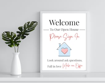 Realtor Open House Welcome Sign Template (Digital Download)