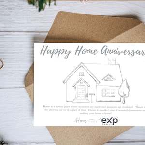 Home Anniversary Printable, Real Estate Home Anniversary Printable, Home Anniversary Card, Realtor Home Anniversary Printable