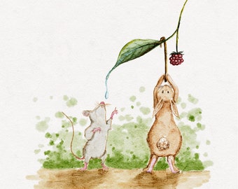 Les aventures de Lapin, Lapin et Souris, illustration 20x20cm