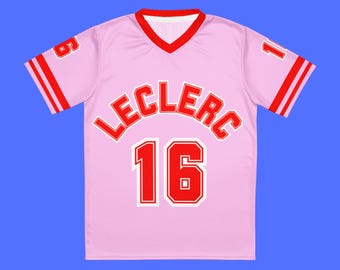 Charles Leclerc f1 jersey, Recycled unisex sports jersey.